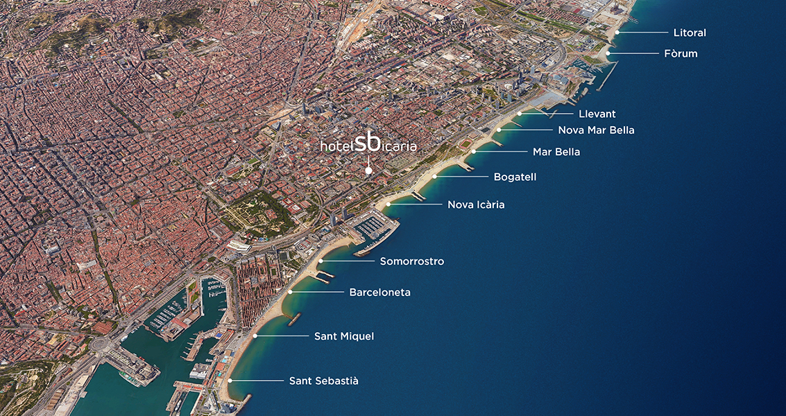 Barcelona Mappa Spiaggie